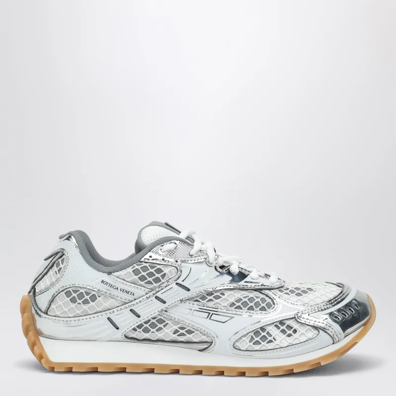 Low Orbit Silver/White Trainer made by Bottega Veneta