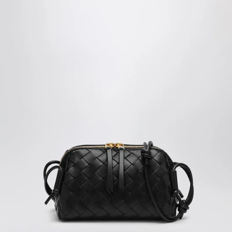 Black Plaited Concert Clutch Bag made by Bottega Veneta