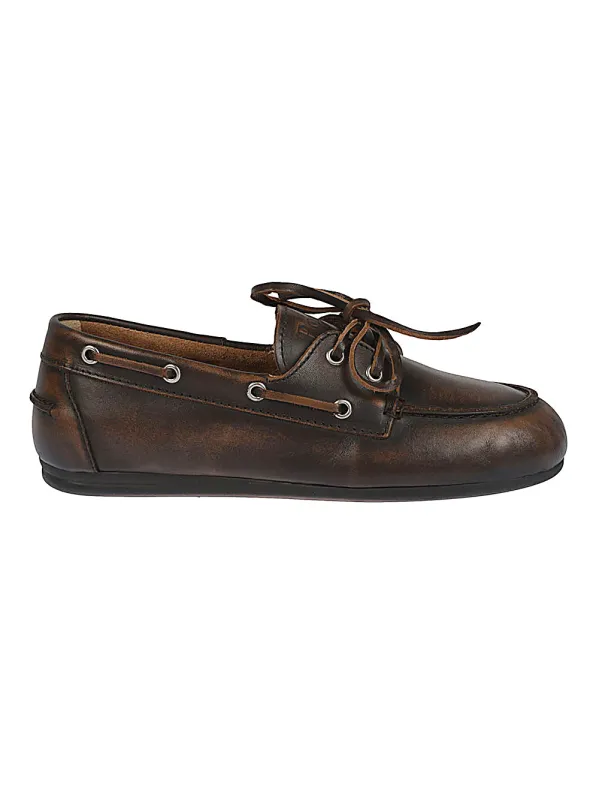 Leather Boat Loafers made by Wanan Luxury