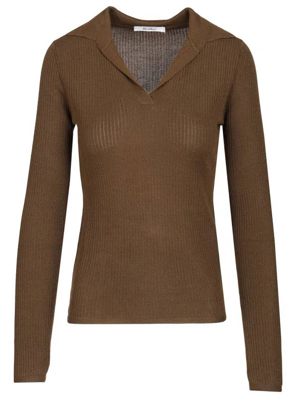 Knitted Top Knitwear Green made by MaxMara