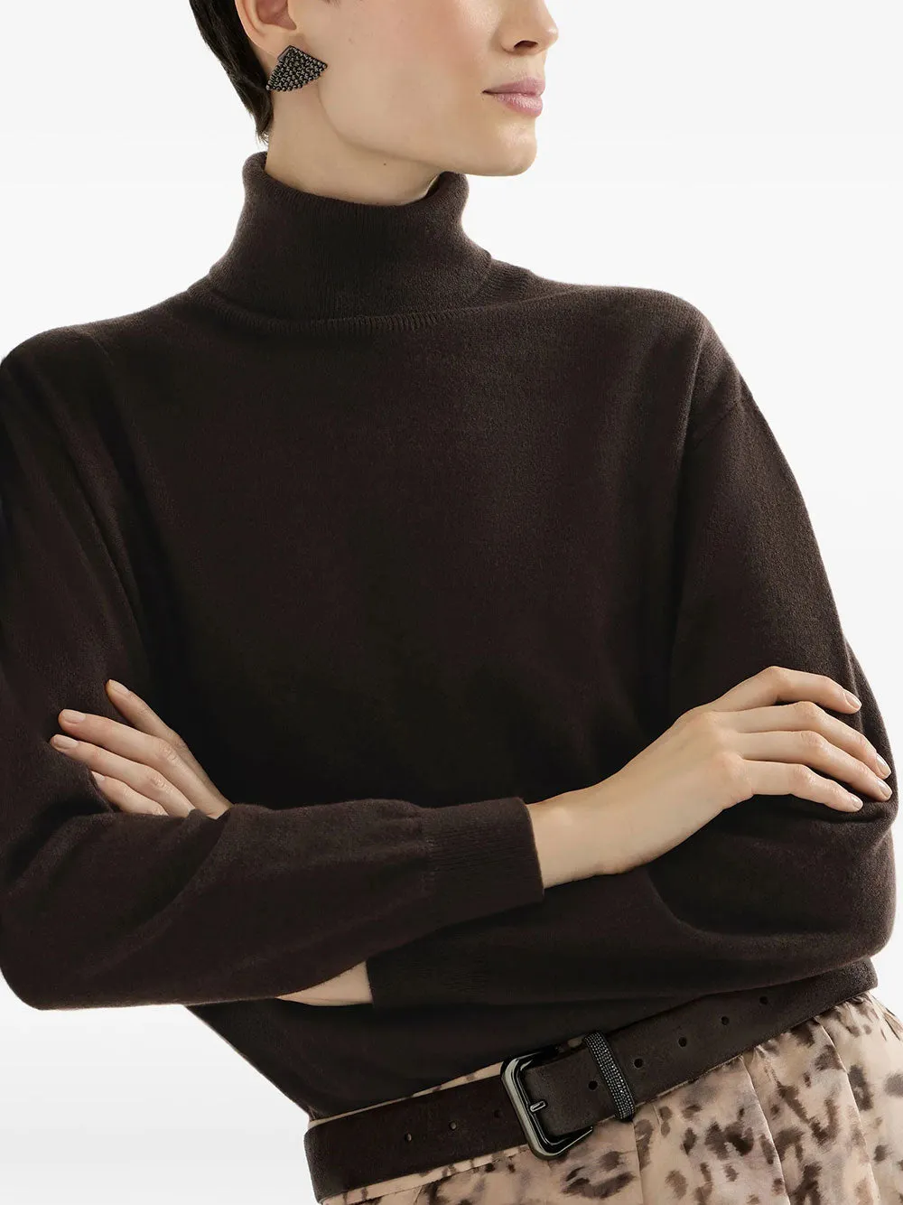 Cashmere High-Neck Sweater With Embellishment sold by Wanan Luxury product image thumbnail 2