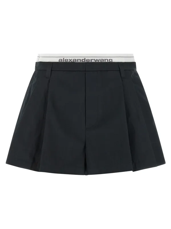 Logo Band Shorts Bermuda And Short Black made by Alexander Wang