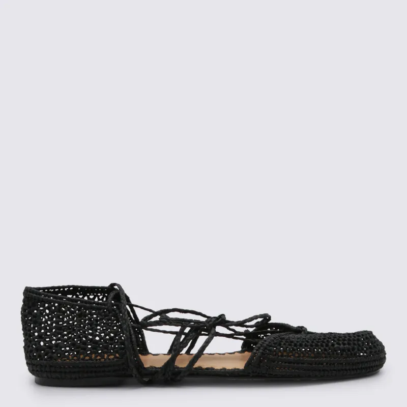 Flat Shoes Black made by Wanan Luxury