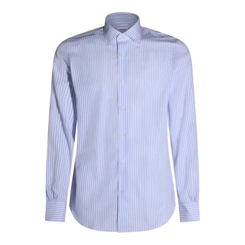 Shirts Bianco-Azzurro made by Wanan Luxury