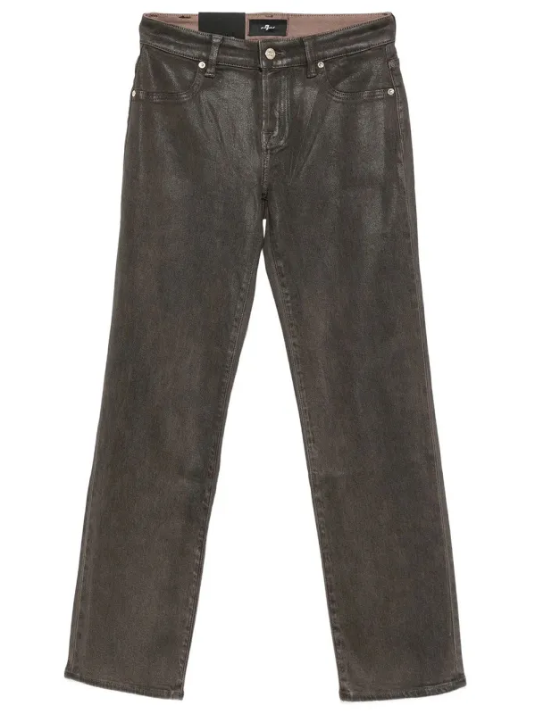 Calie Straight-Leg Coated Finish Jeans made by 7 For All Mankind