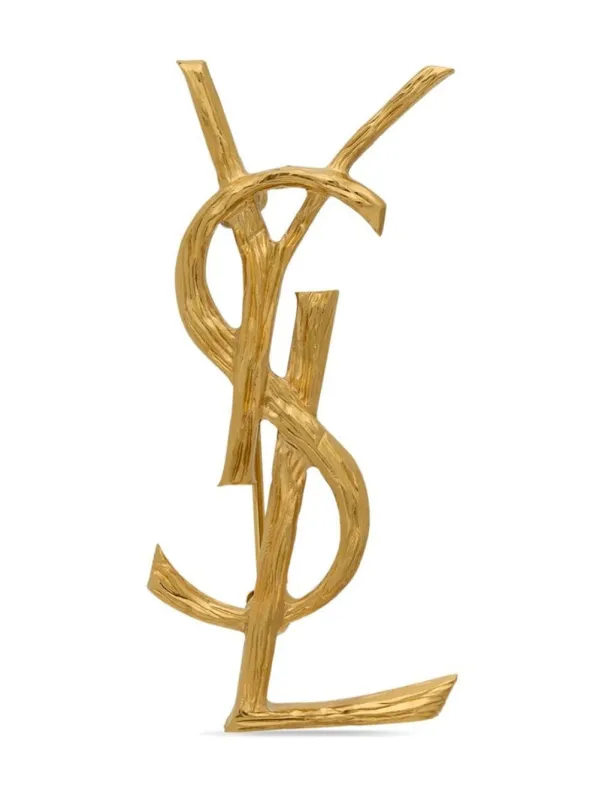 Cassandre Metal Brooch With Engraved Texture made by Wanan Luxury