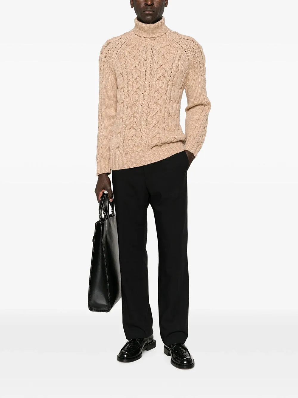 Cable-Knit Roll-Neck Cashmere Sweater sold by Wanan Luxury product image thumbnail 5