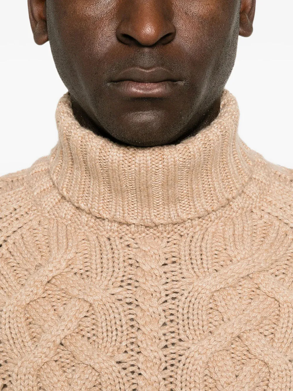 Cable-Knit Roll-Neck Cashmere Sweater sold by Wanan Luxury product image thumbnail 4