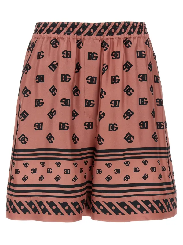 Silk Bermuda Shorts Pink made by Dolce & Gabanna