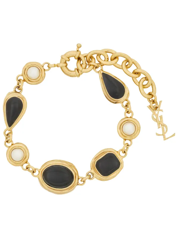 Cabochon Bracelet In Enamel, Resin And Metal made by Yves Saint Laurent