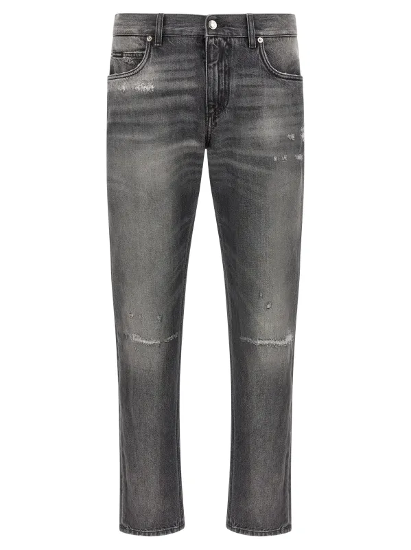 Distressed Jeans Gray made by Dolce & Gabanna