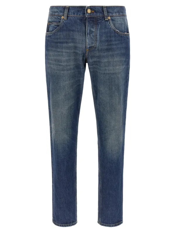 Logo Plaque Jeans Blue made by Dolce & Gabanna