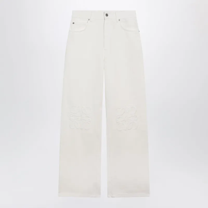 Anagram Baggy Jeans In Cotton Denim White made by Loewe