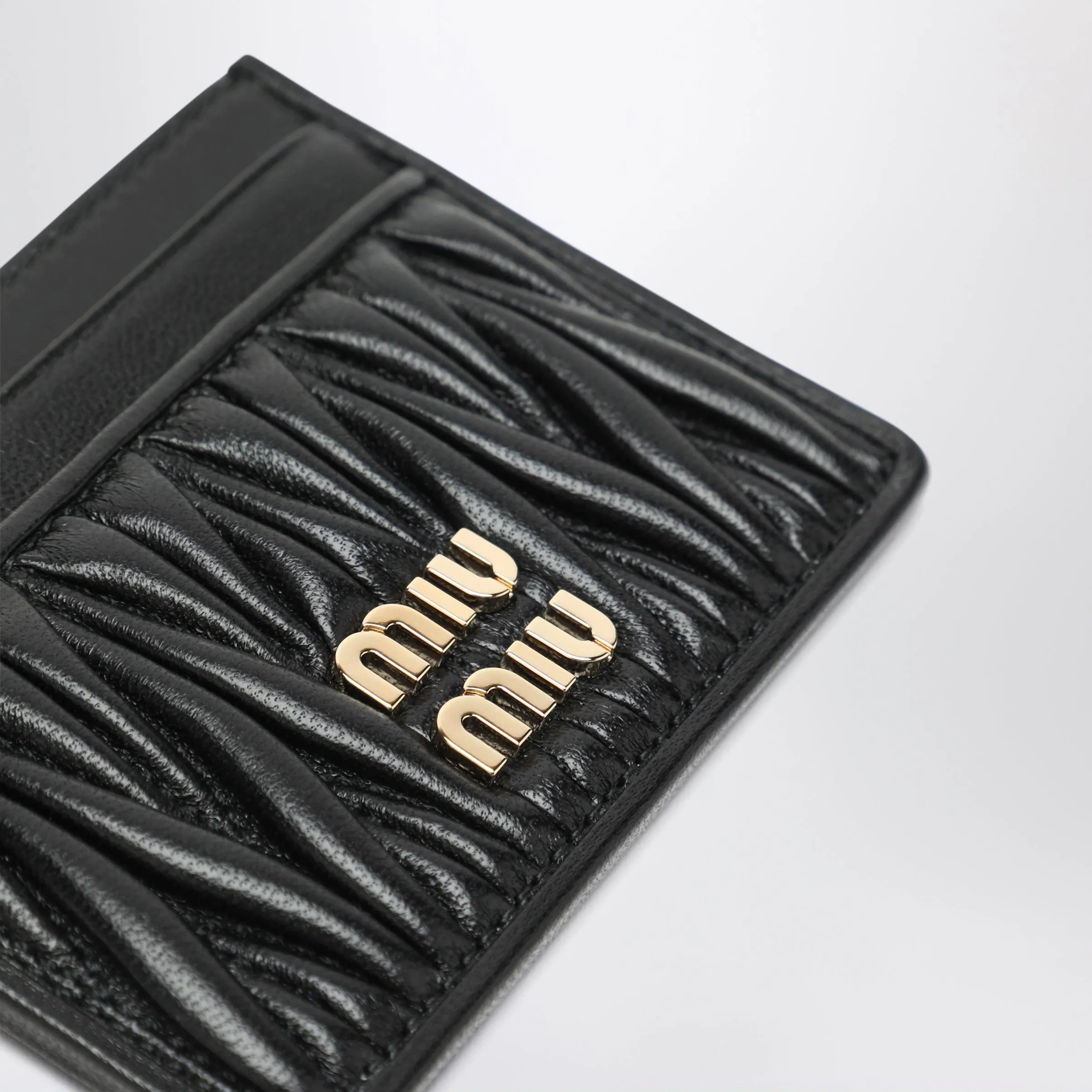 Black Matelassé Leather Cardholder sold by Wanan Luxury product image thumbnail 3
