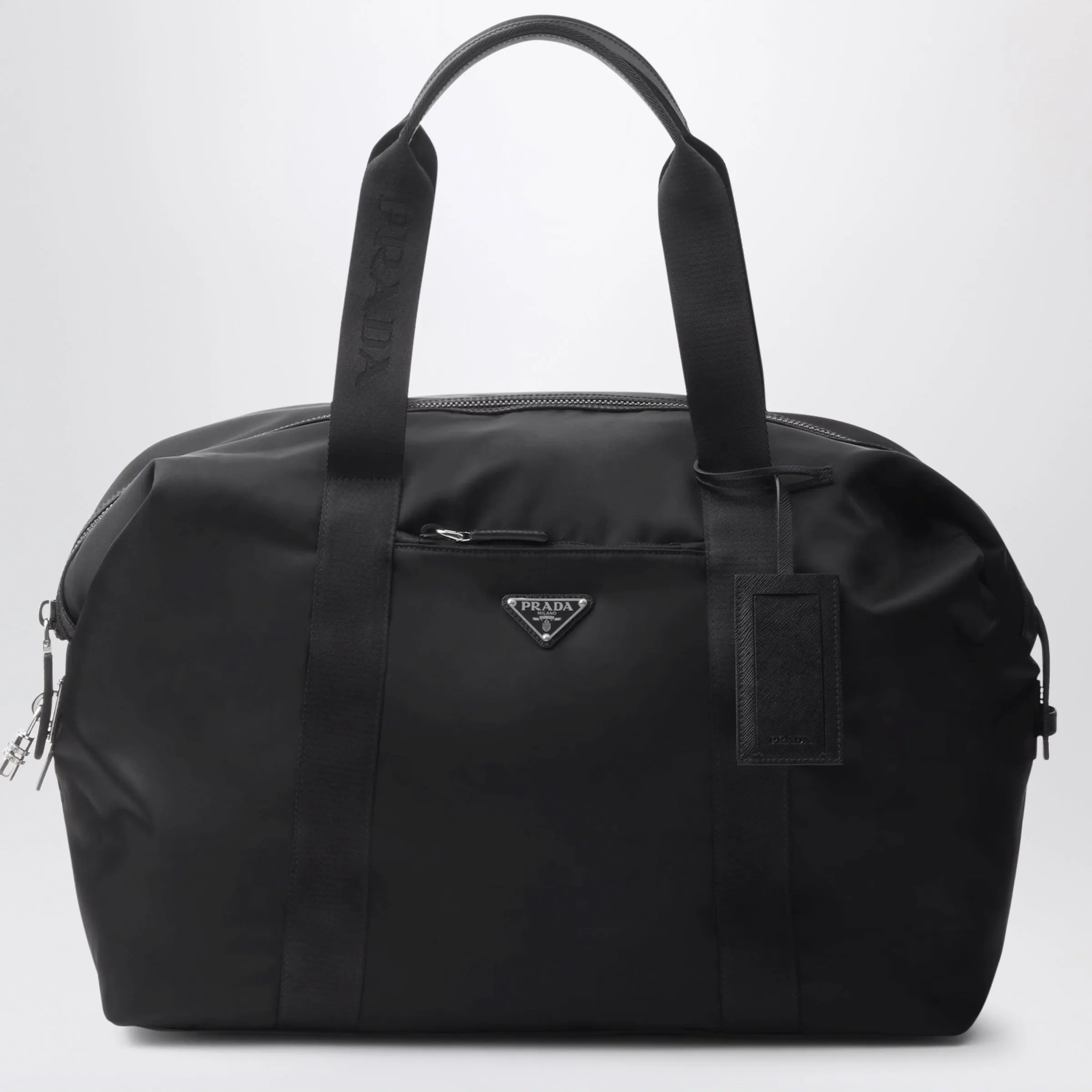 Black Re-Nylon And Saffiano Travel Bag sold by Wanan Luxury