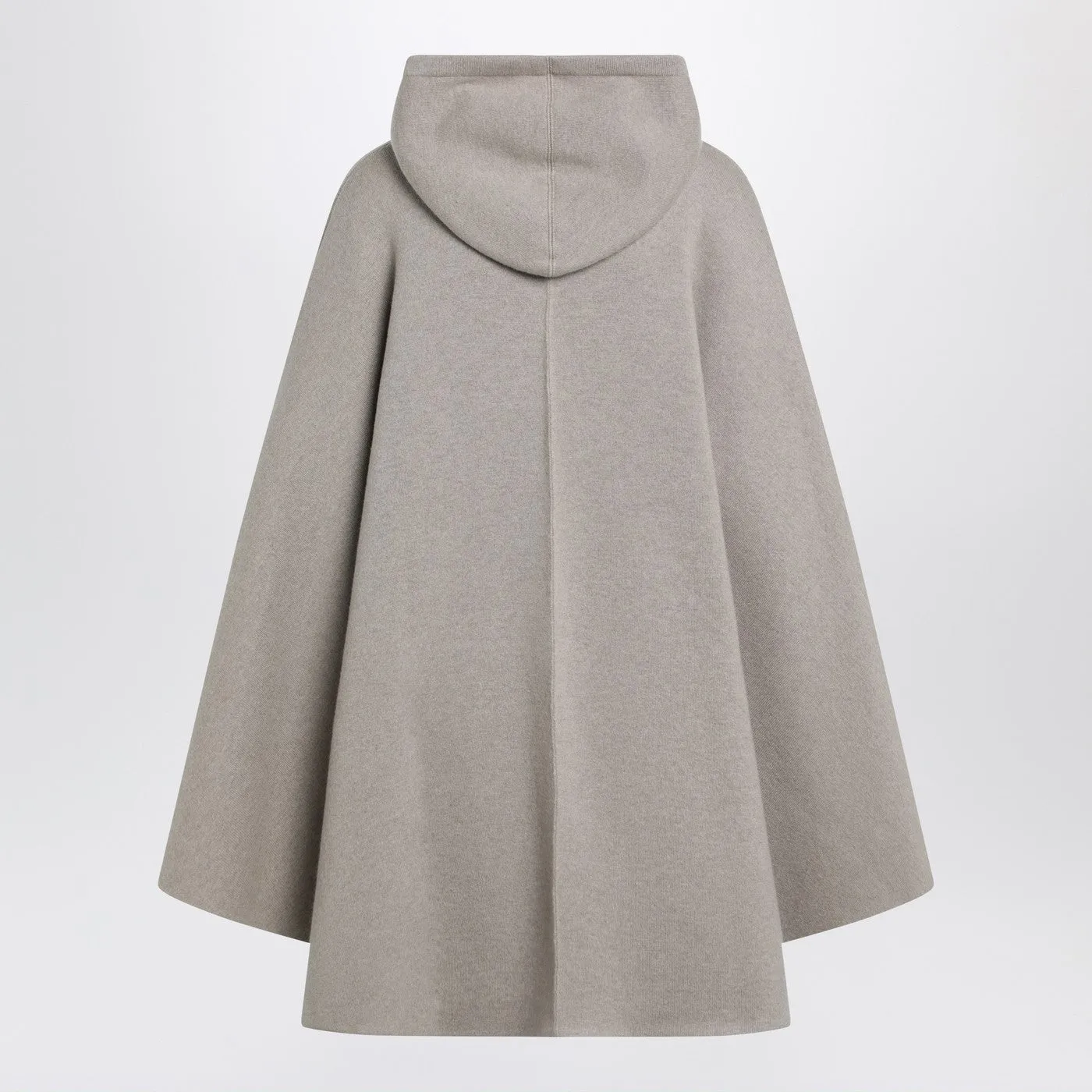 Beige Cashmere-Blend Hooded Cape sold by Wanan Luxury product image thumbnail 2