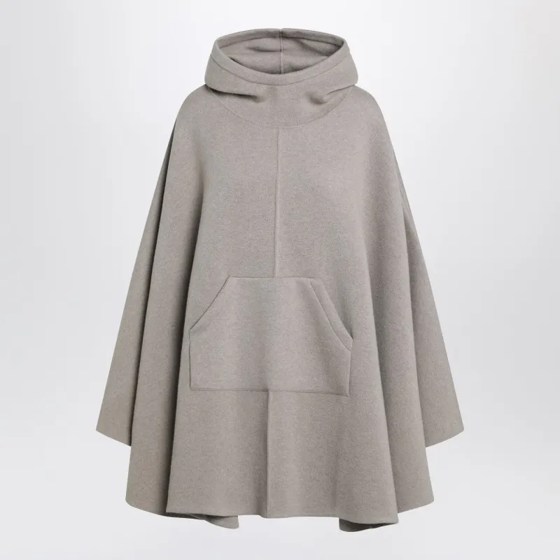 Beige Cashmere-Blend Hooded Cape made by Bottega Veneta