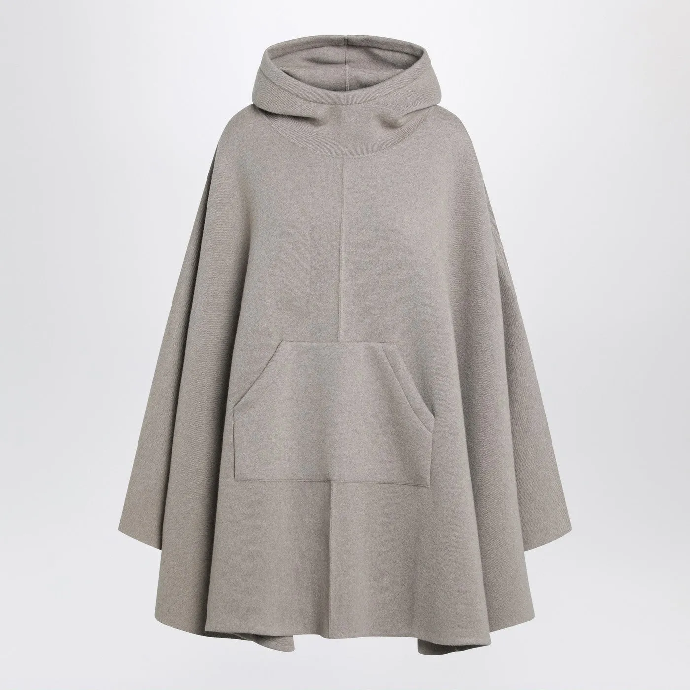 Beige Cashmere-Blend Hooded Cape sold by Wanan Luxury