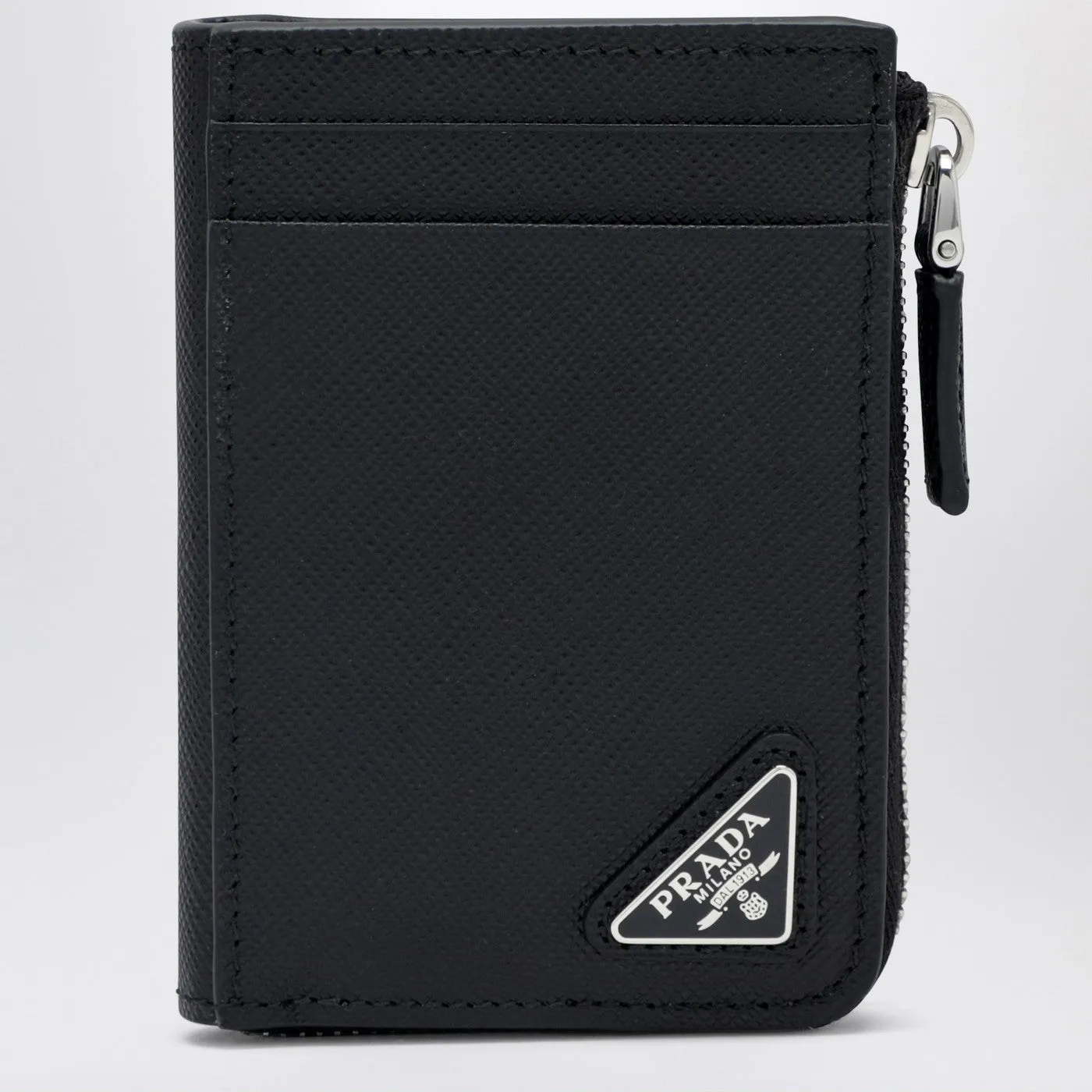 Black Saffiano Zip Card Holder sold by Wanan Luxury