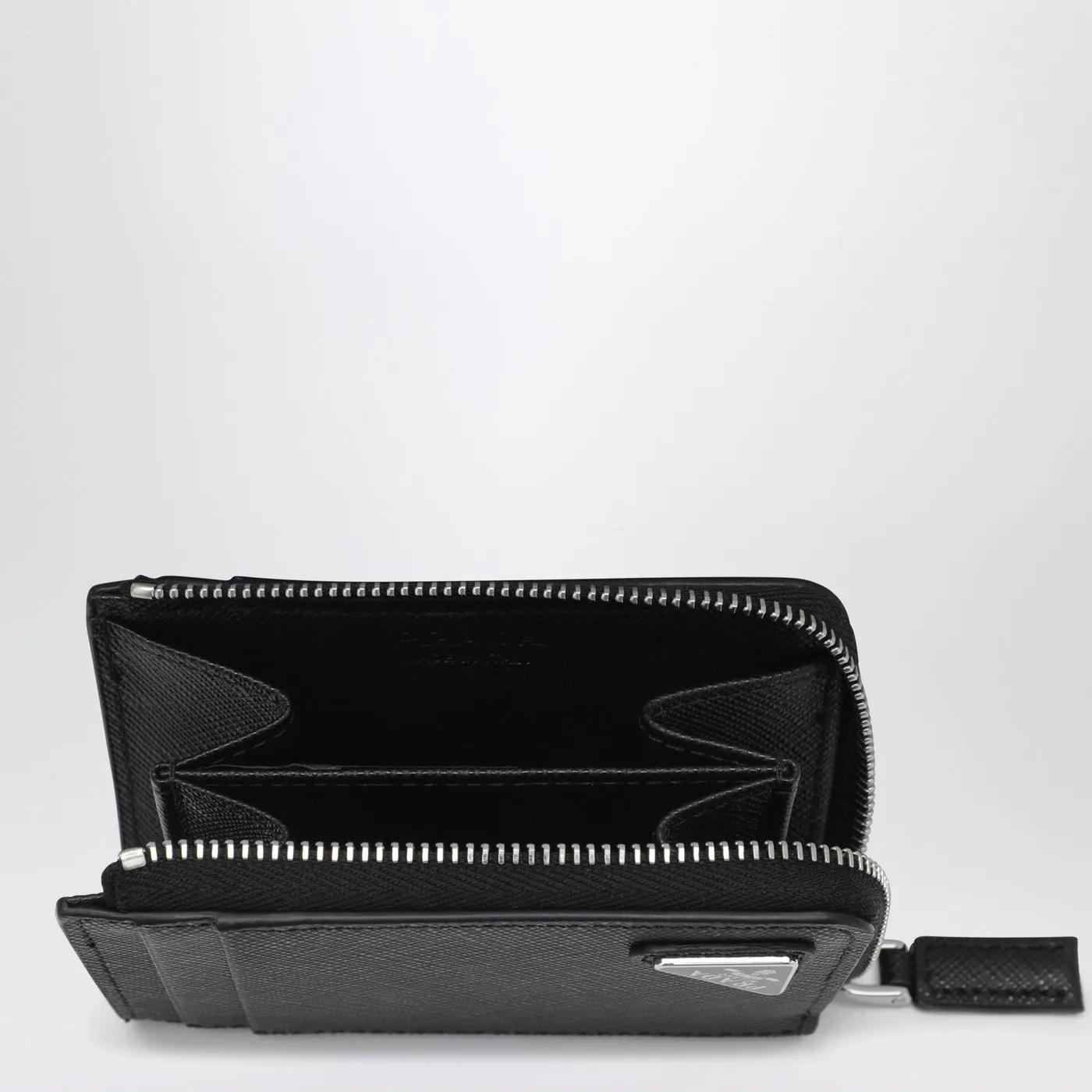 Black Saffiano Zip Card Holder sold by Wanan Luxury product image thumbnail 3