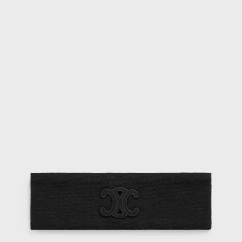 Headband In Black Wool made by Celine