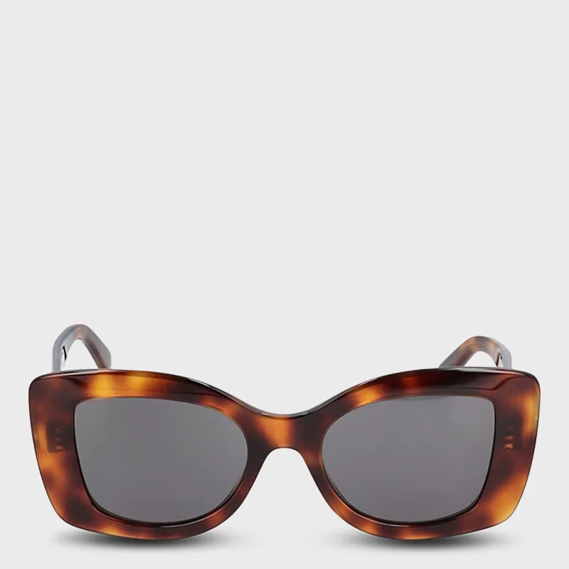 Butterfly Frame Sunglasses In Acetate Classic Havana made by Celine