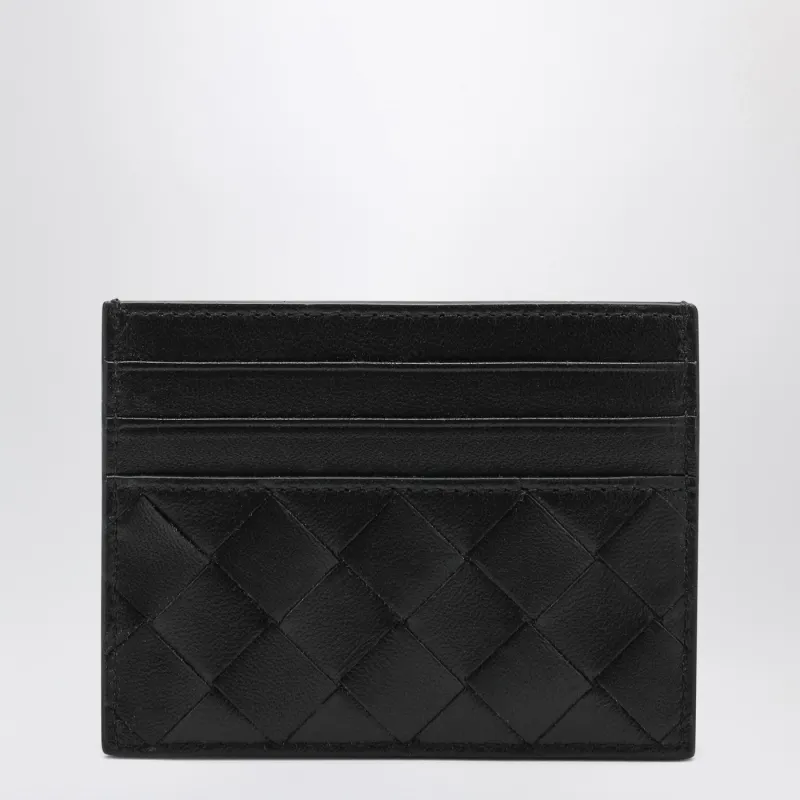 Black Card Holder In Intrecciato made by Bottega Veneta