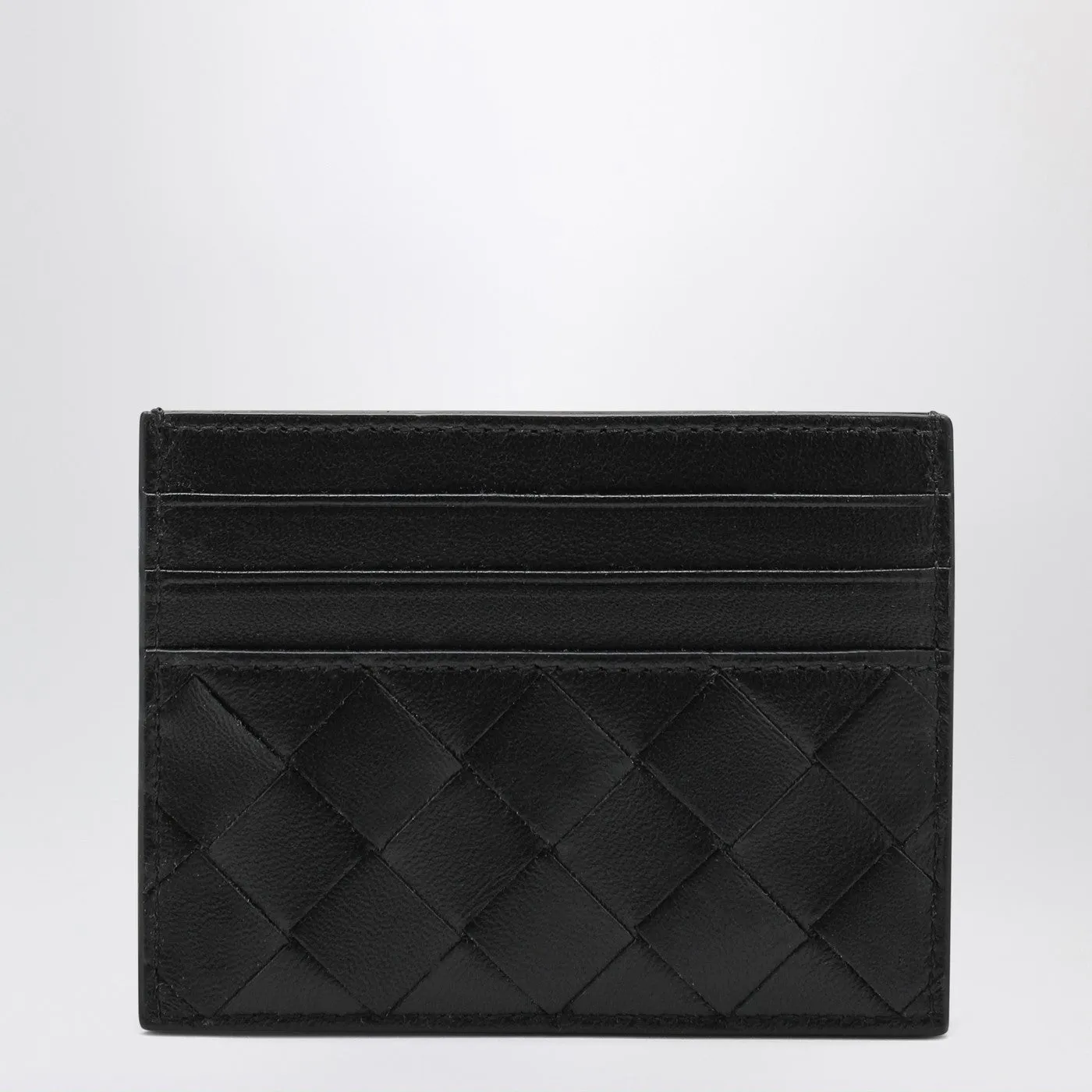 Black Card Holder In Intrecciato sold by Wanan Luxury