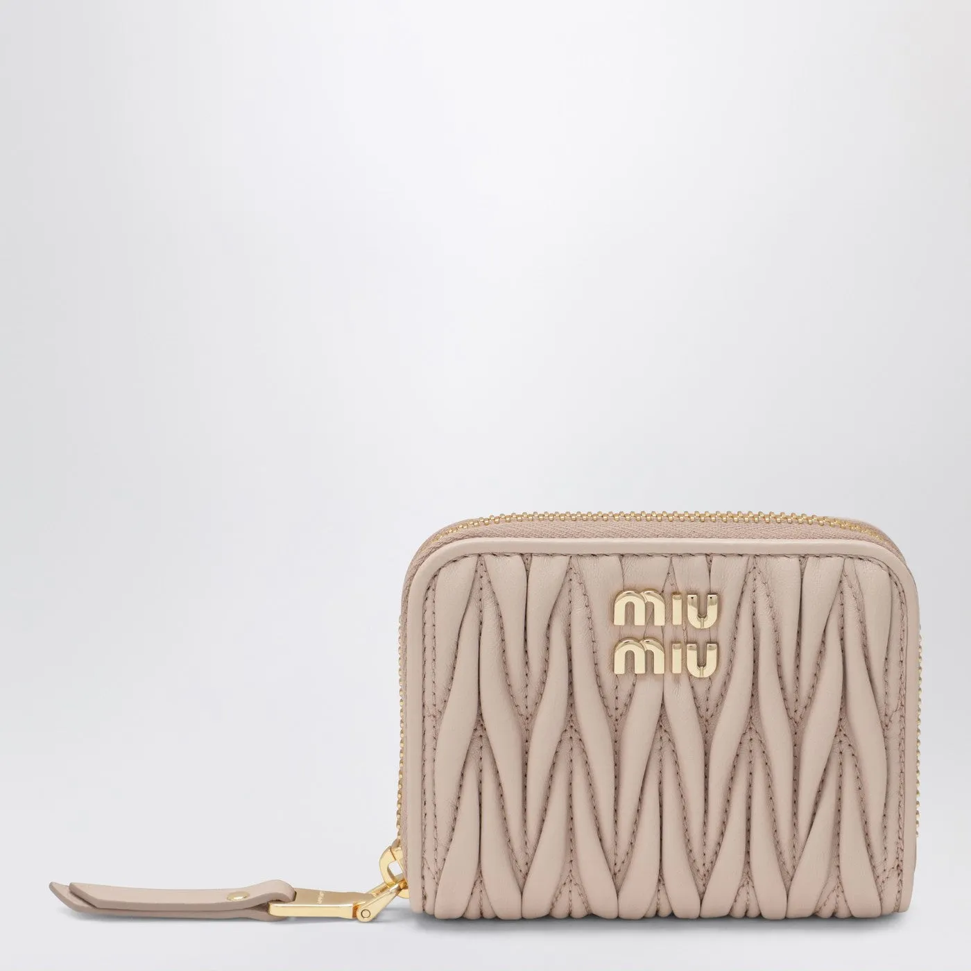 Powder-Pink Matelassé Nappa Coin Purse sold by Wanan Luxury