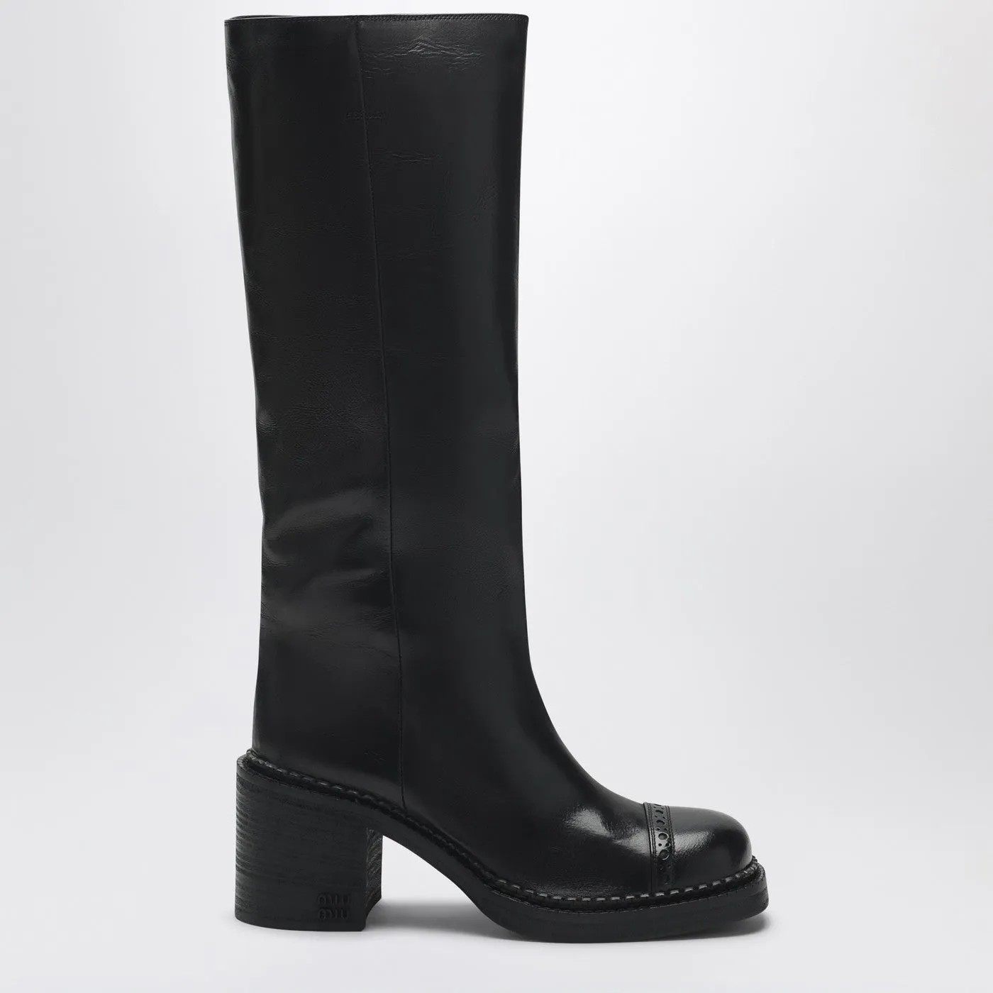 Black Leather Boots sold by Wanan Luxury