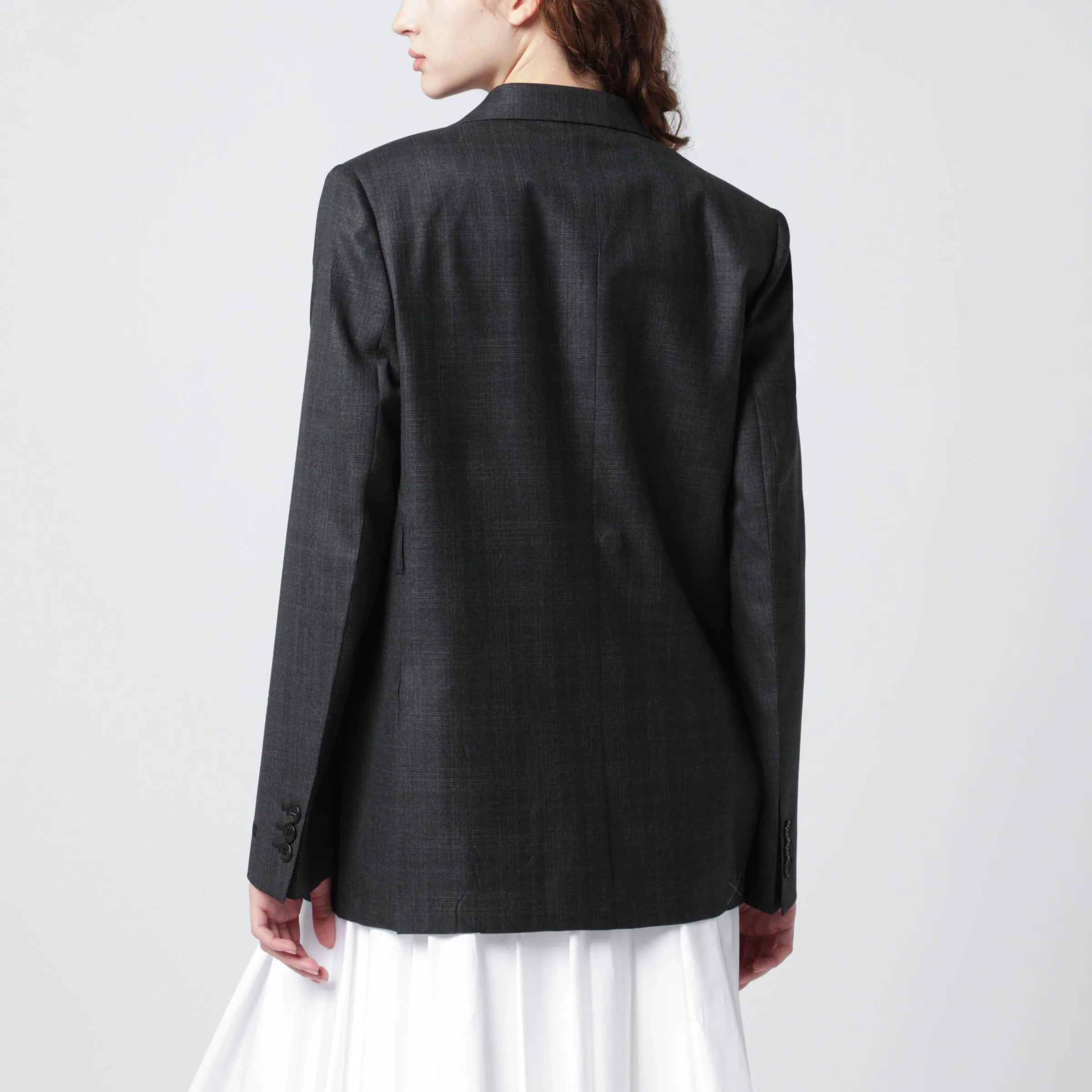 Double-Breasted Wool Jacket With Check Pattern sold by Wanan Luxury product image thumbnail 3