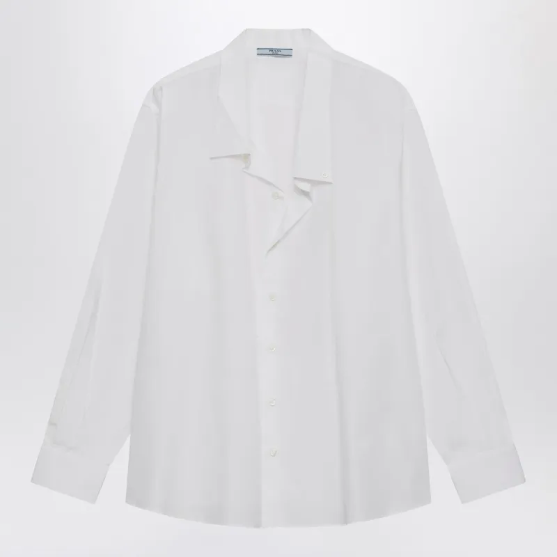 White Poplin Shirt made by Prada