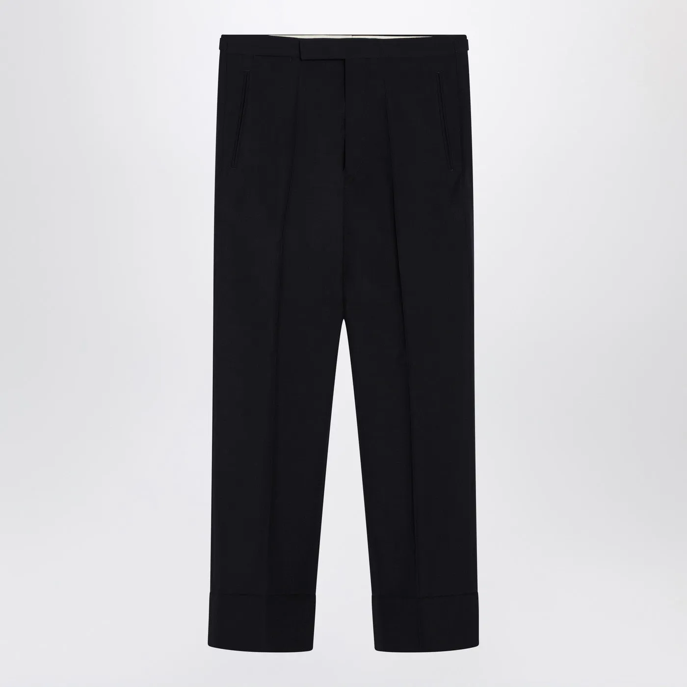 Blue Wool And Mohair Trousers sold by Wanan Luxury