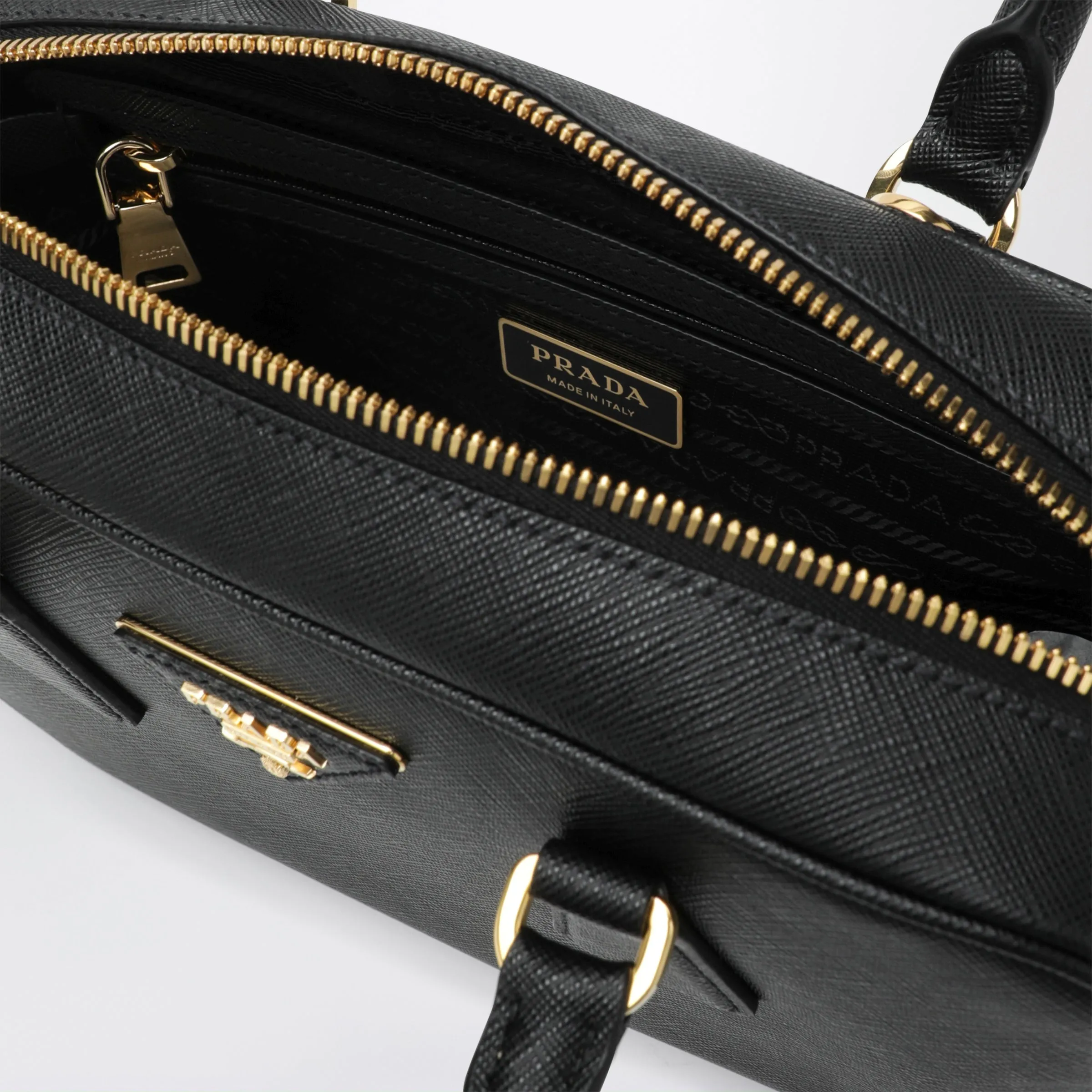 Black Saffiano Leather Top-Handle Bag sold by Wanan Luxury product image thumbnail 3