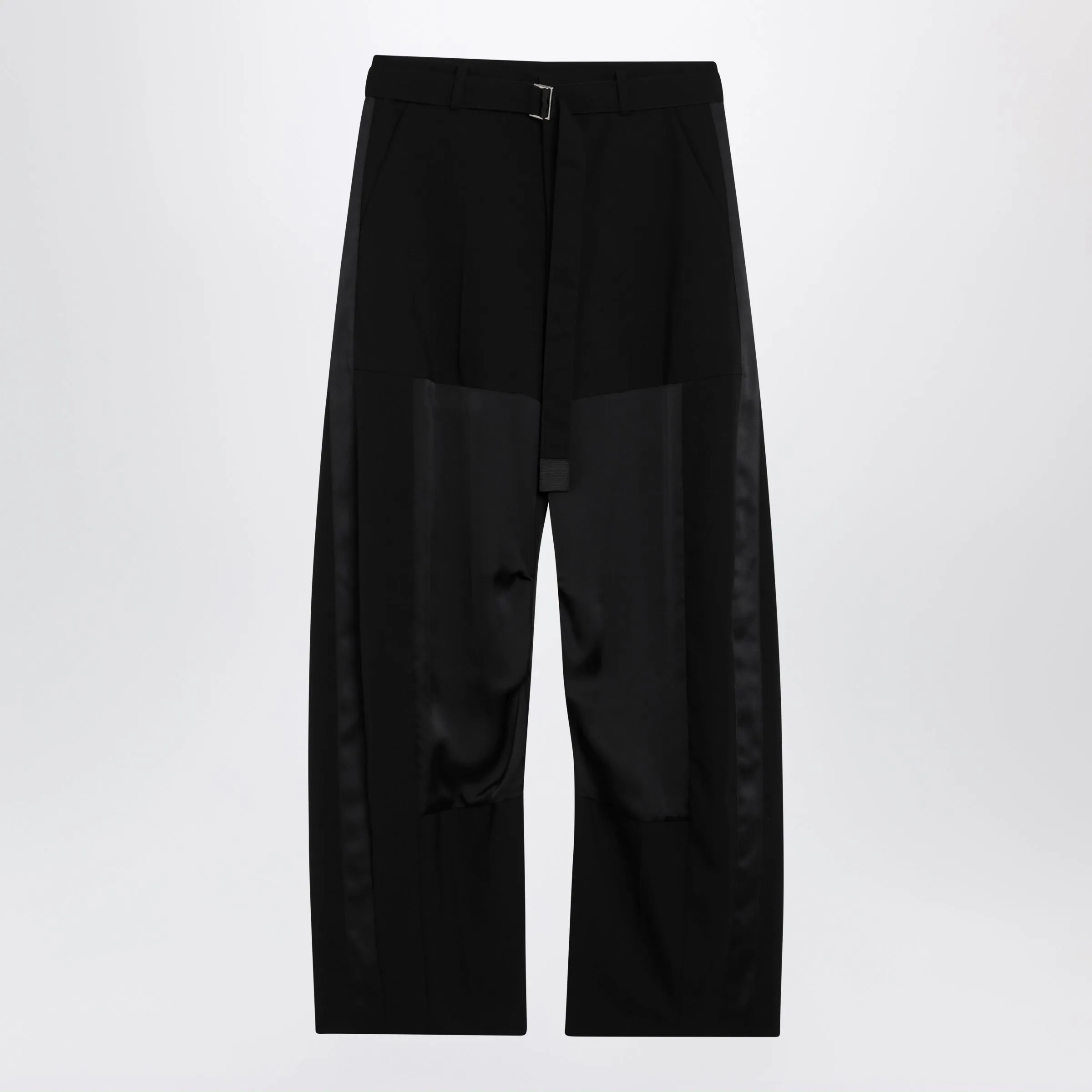 Wide-Leg Wool Trousers With Panels And Belt sold by Wanan Luxury
