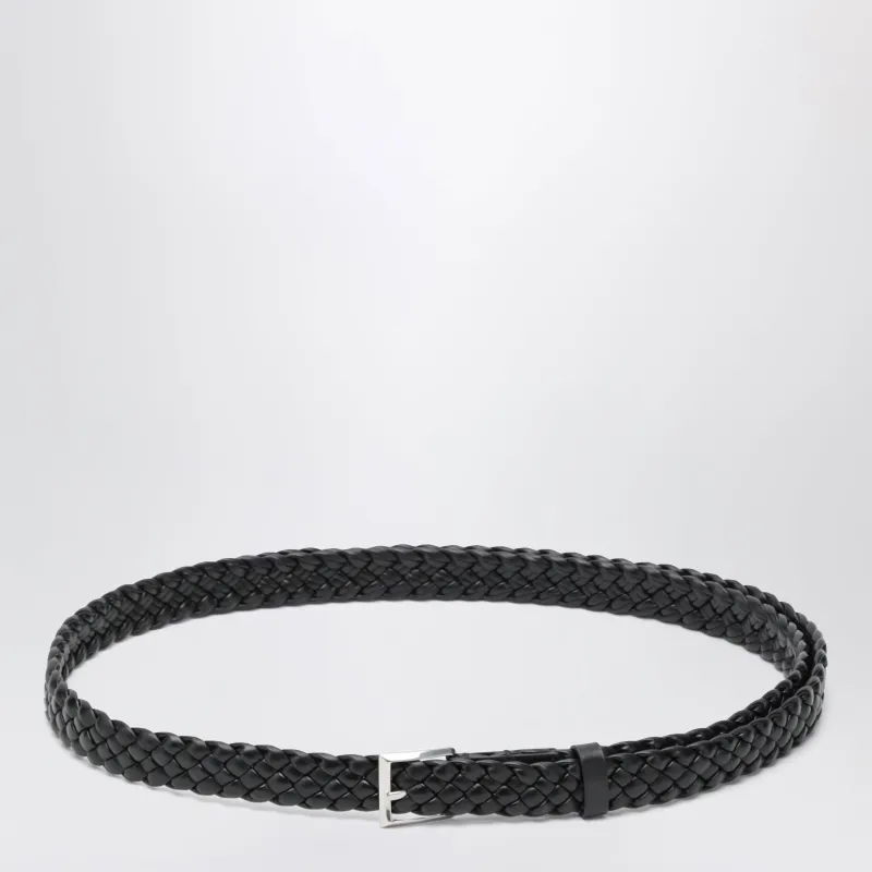 Black Solo Intrecciato Belt made by Bottega Veneta
