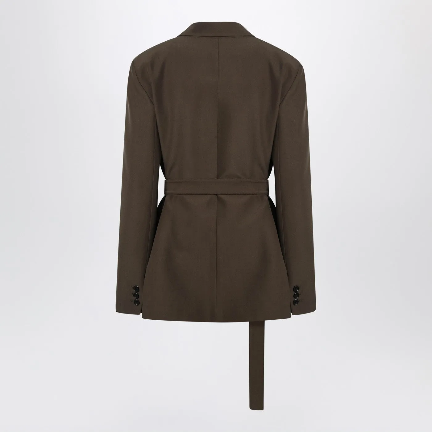 Khaki Green Double-Breasted Wool Jacket sold by Wanan Luxury product image thumbnail 2