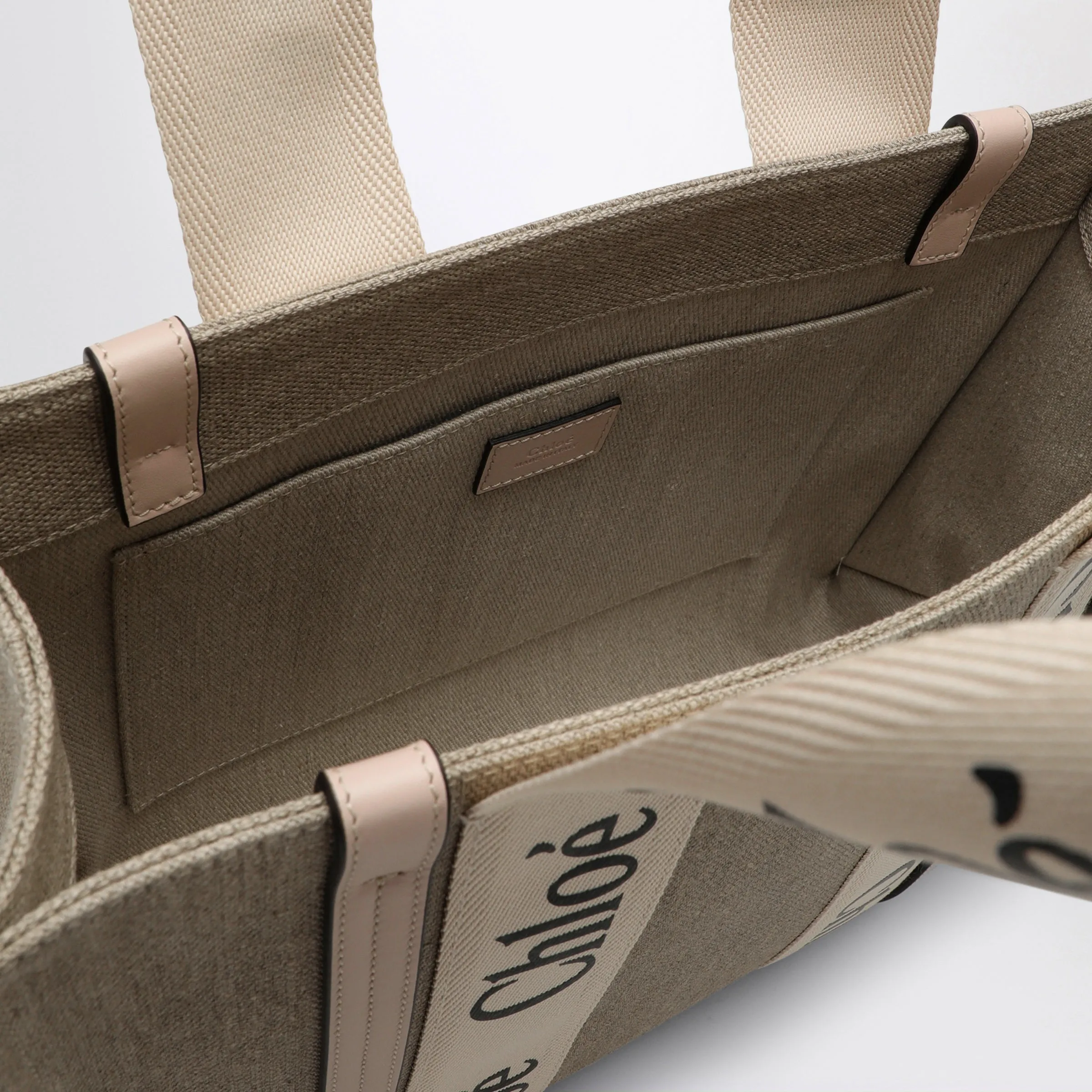 Medium Woody Tote Bag In Beige Canvas sold by Wanan Luxury product image thumbnail 3