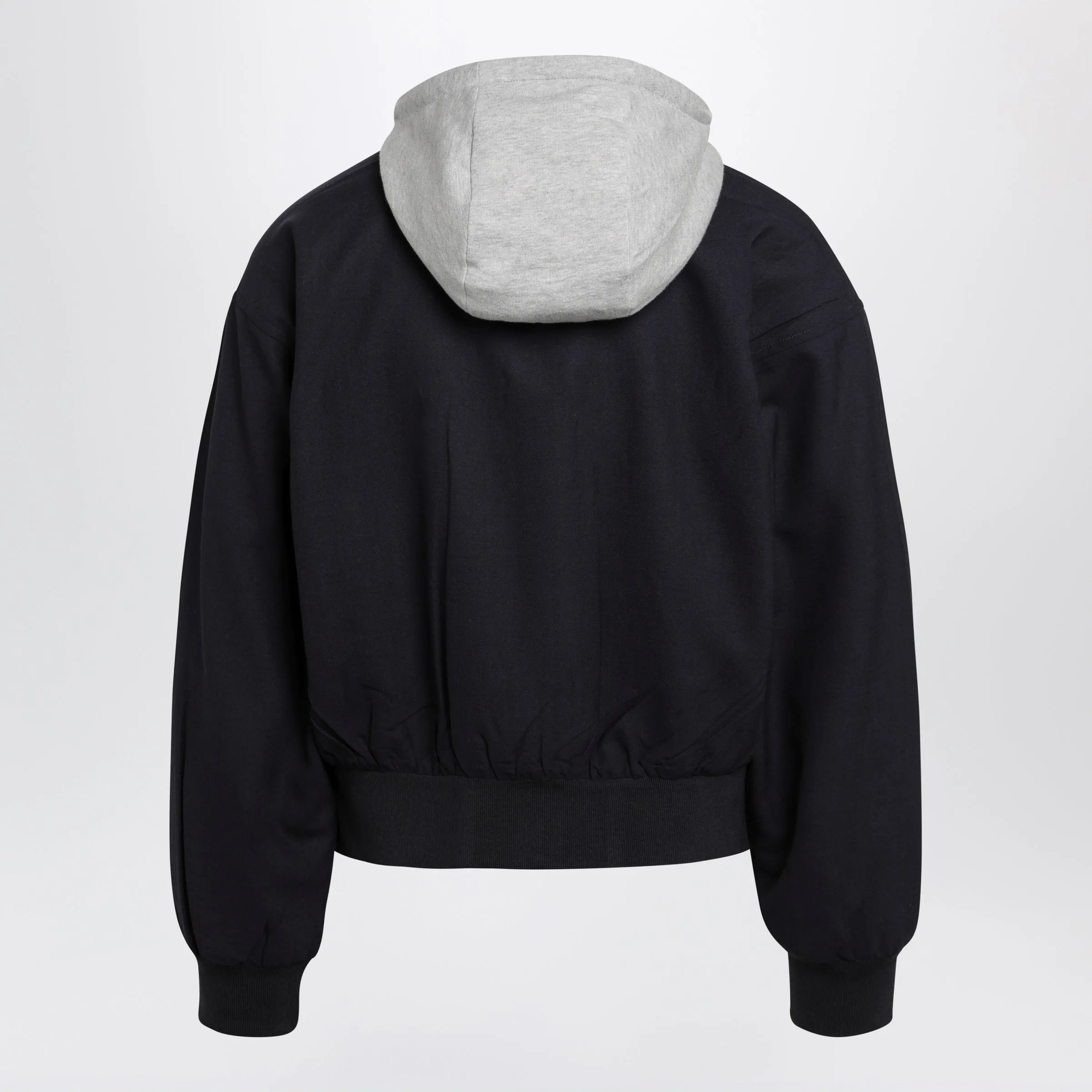 Navy Wool Hooded Jacket sold by Wanan Luxury product image thumbnail 2