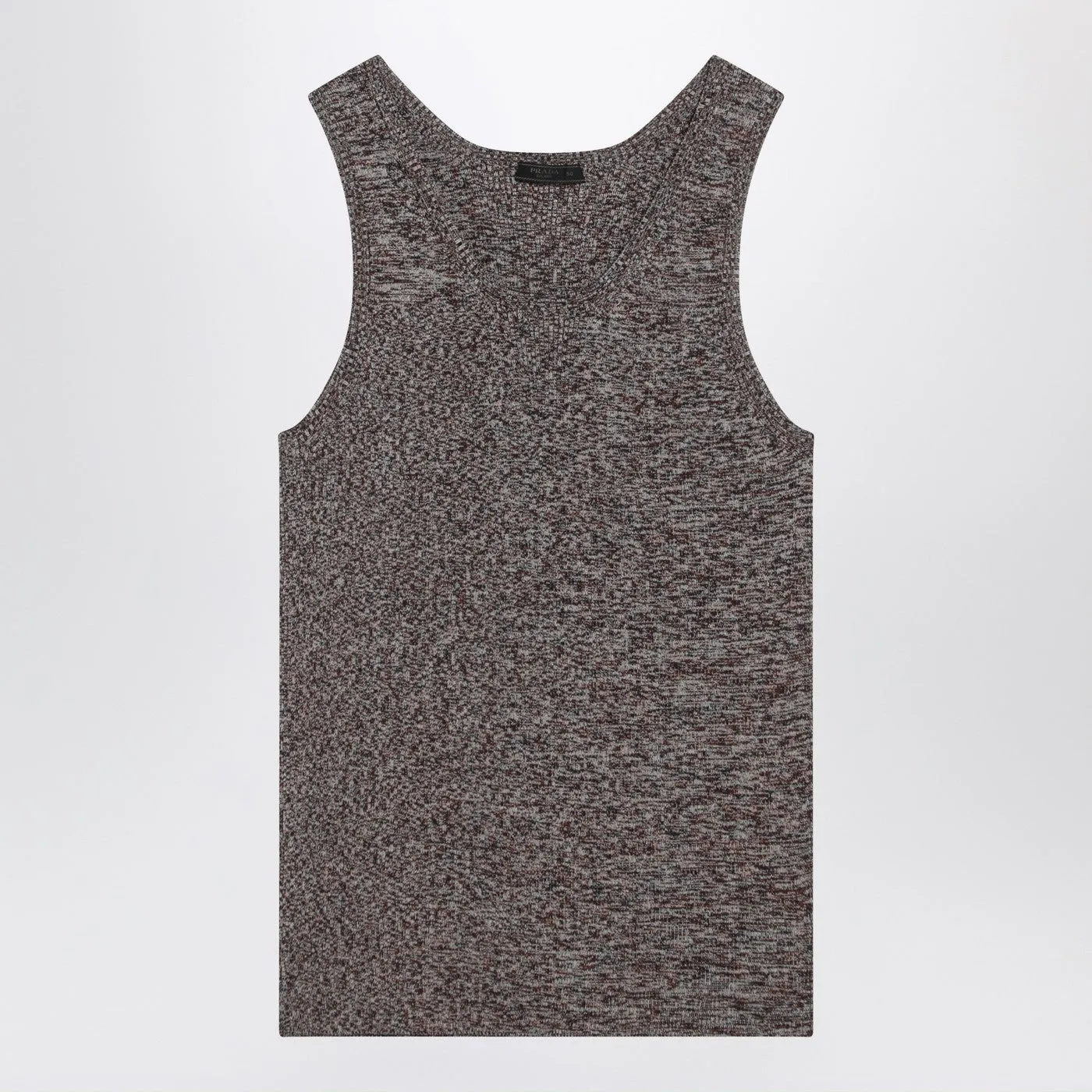 Ribbed Tank Top With Blue/Brown Pattern sold by Wanan Luxury