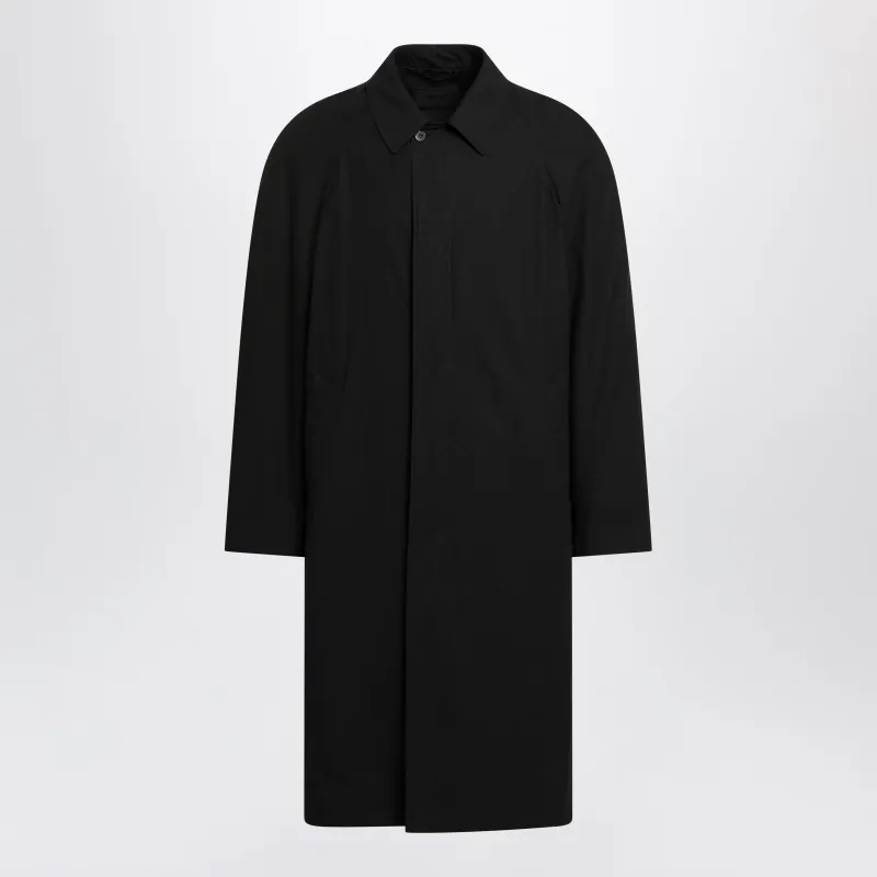Black Cotton Overcoat made by Prada