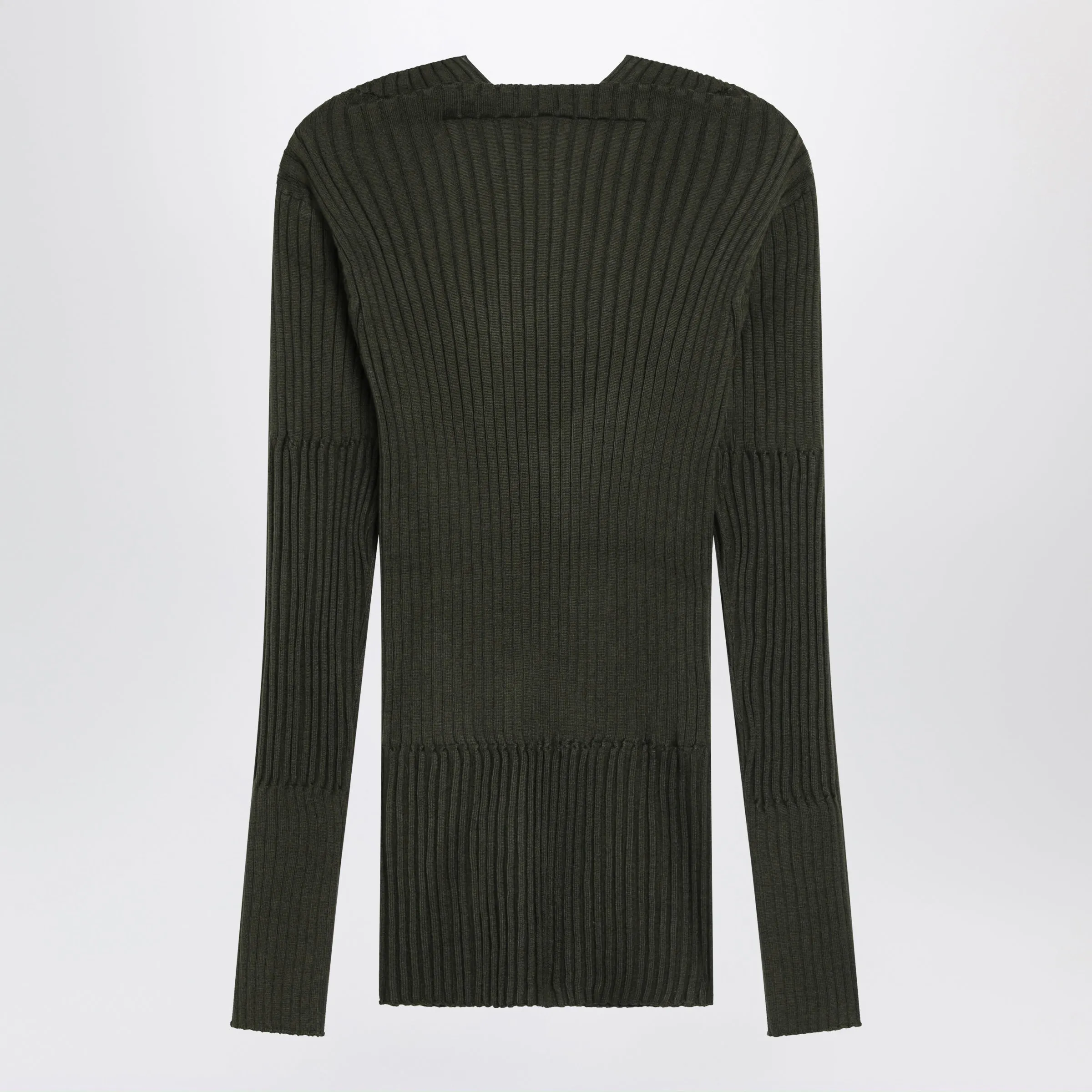 Ribbed Cashmere-Silk Sweater With Prisma Brooches Green sold by Wanan Luxury product image thumbnail 2
