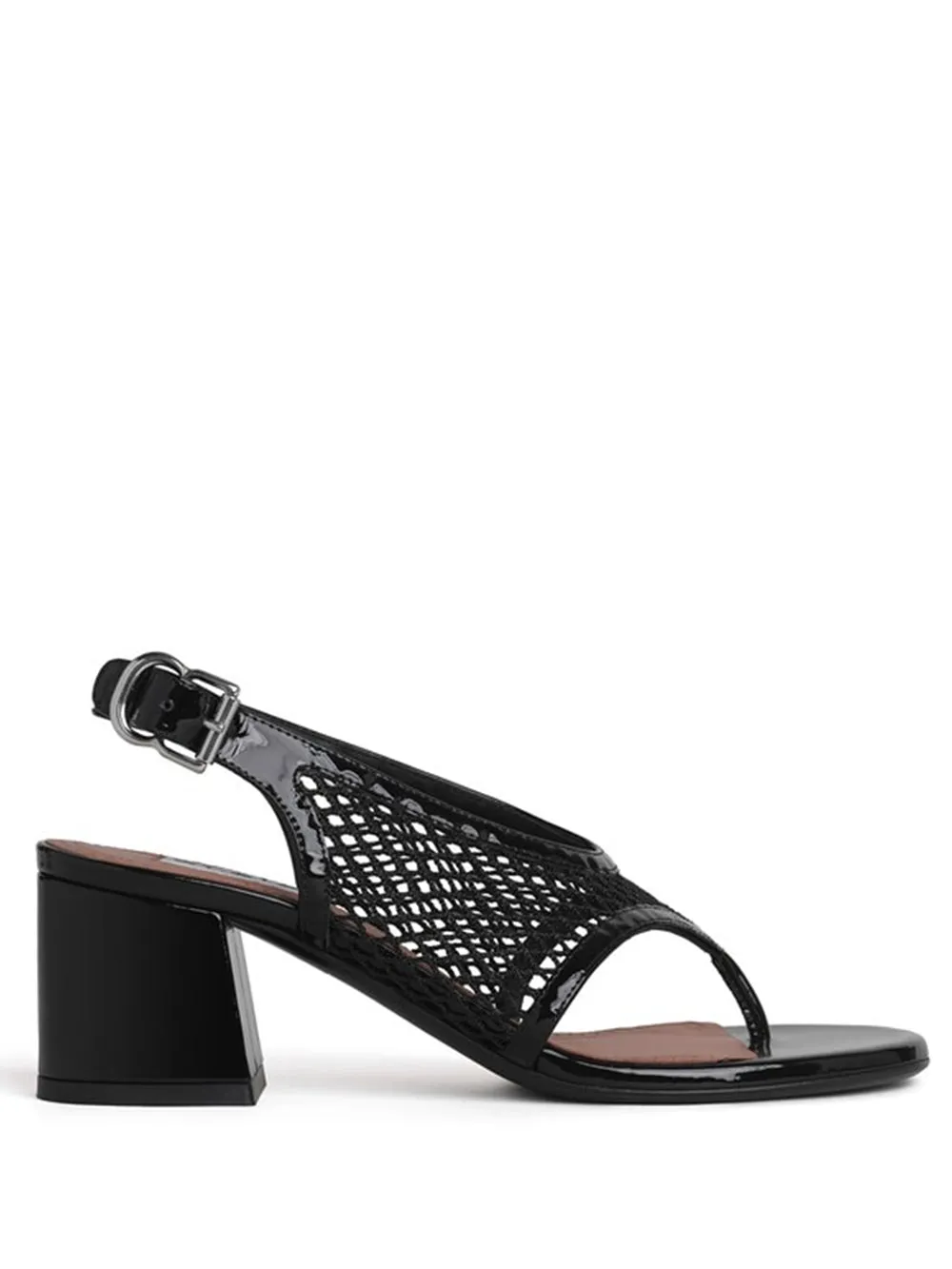 Mesh And Patent Leather Heeled Sandals sold by Wanan Luxury