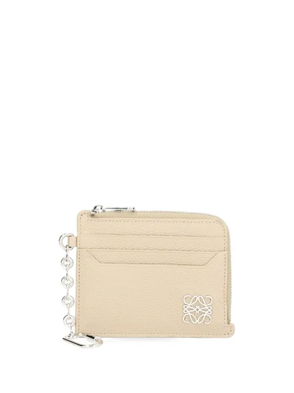 Anagram Square Card Holder Small Leather Goods Beige made by Loewe