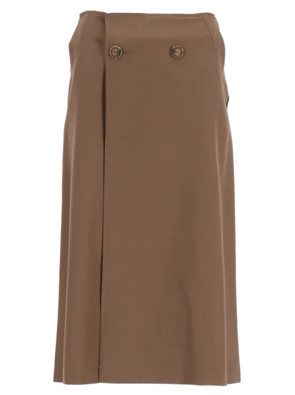 Wrap Skirt Brown made by Maison Margiela