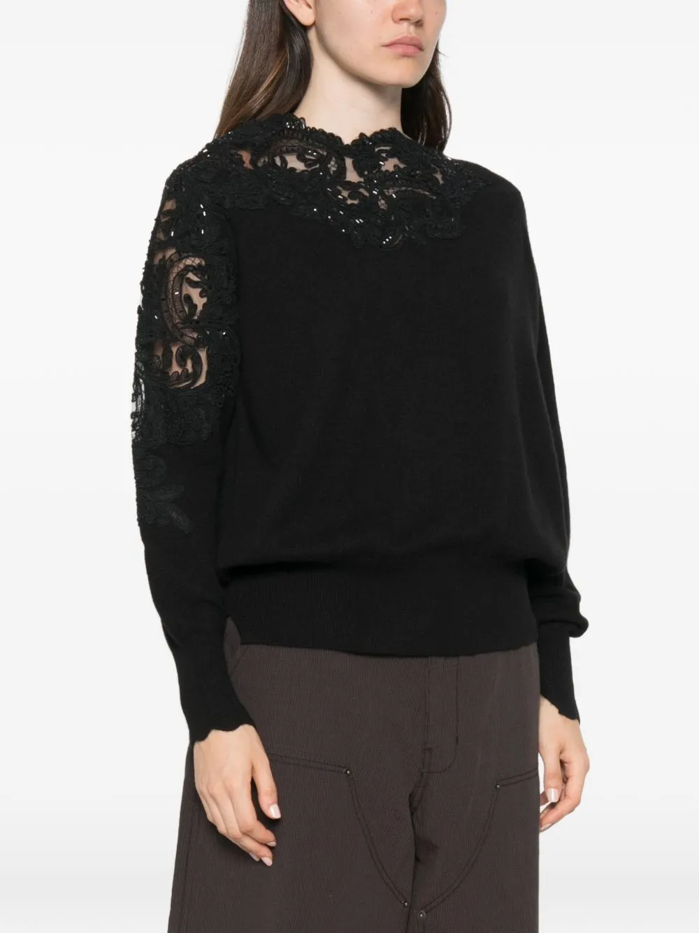 Cashmere Crewneck Sweater sold by Wanan Luxury product image thumbnail 3