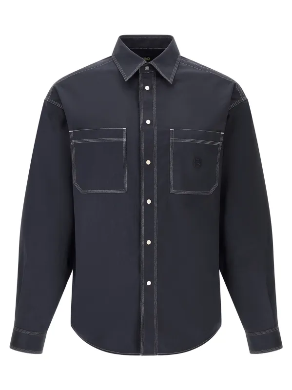 Ff Selleria Shirt And Blouse Blue made by Fendi