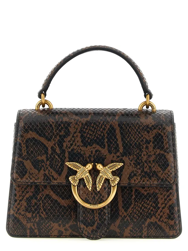 Mini Love One Light Hand Bags Brown made by Pinko