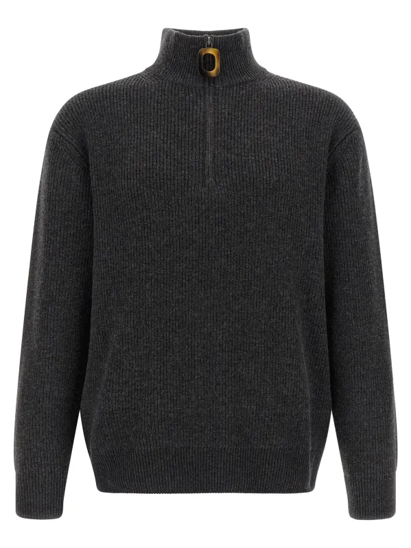 Half-Zip Sweater Gray made by J.W. Anderson