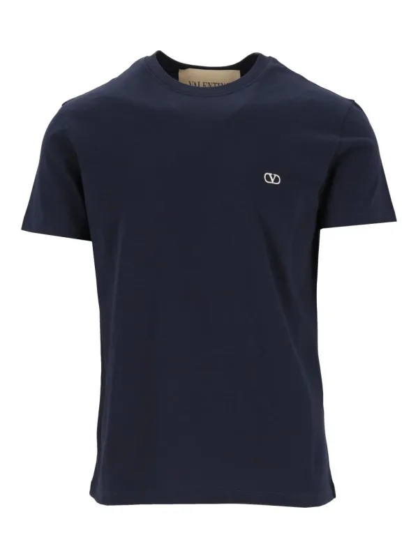 Cotton Jersey T-Shirt Blue made by Valentino Garavani